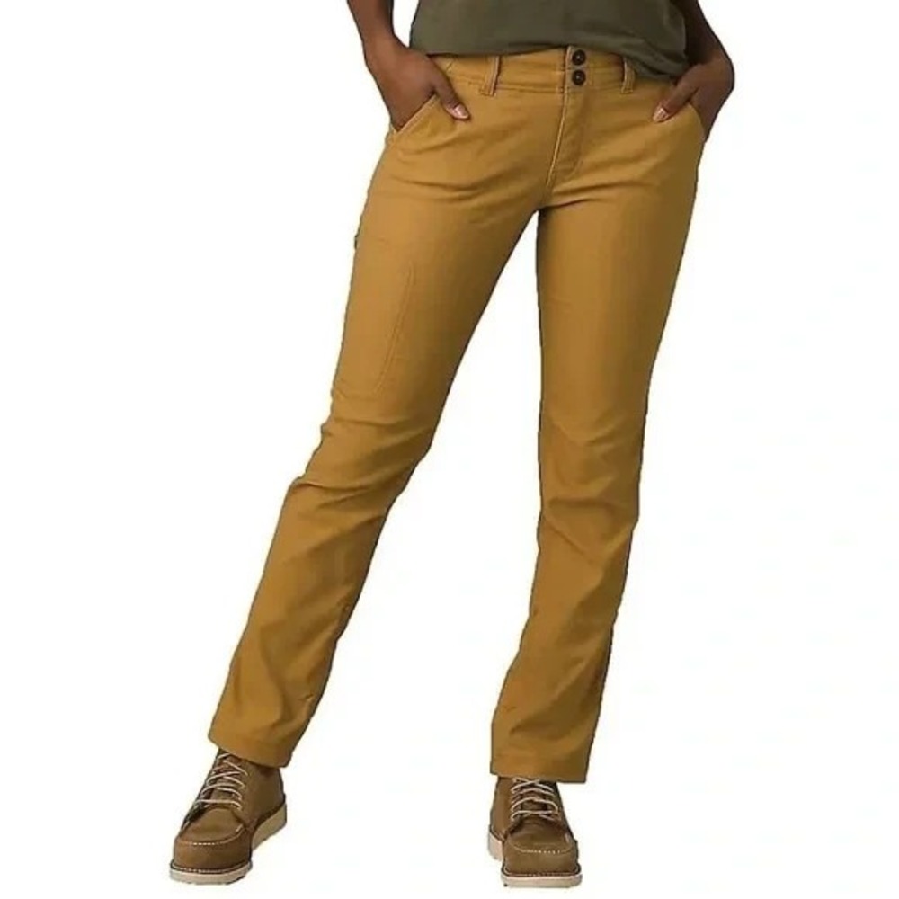 PrAna Alana Pant Women's 10 Brown ReZion Straight Leg Convertible UPF 50+ Hiking